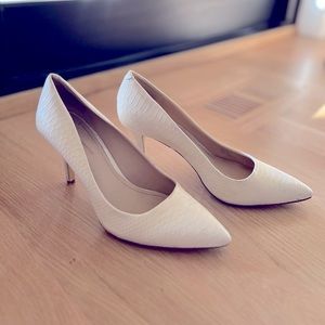 BCBG White Heels - size 9